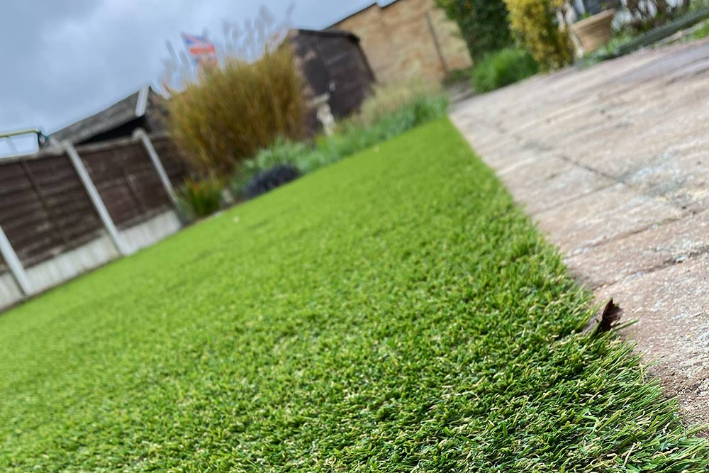 New Lawn Artificial Grass in garden